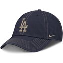 casquette-courbee-bleue-marine-ajustable-avec-logo-beige-fathers-club-unstructured-organic-cotton-los-angeles-dodgers-mlb-nike