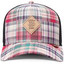 casquette-trucker-multicolore-hft-patch-check-red-djinns