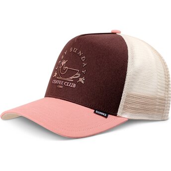 Mützen gebogen braun snapback rosa HFT Lazy Bird von Djinns