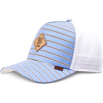 Mützen gebogen blau snapback HFT Business Stripe von Djinns