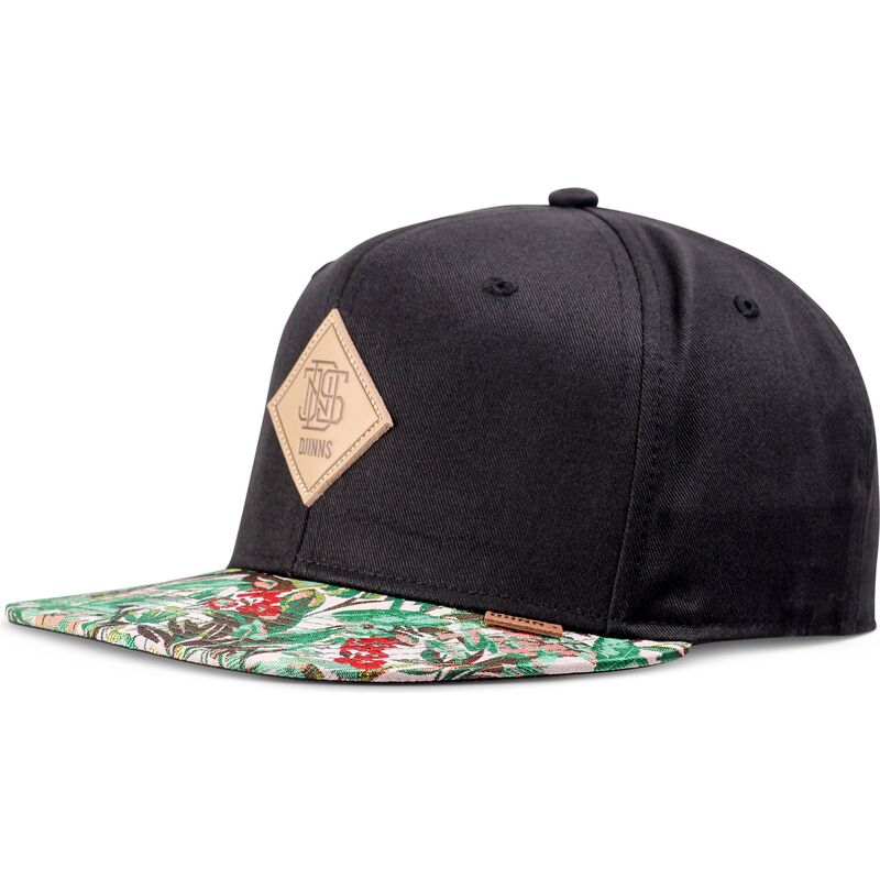mutzen-flach-schwarz-snapback-woven-jungle-rev-von-djinns
