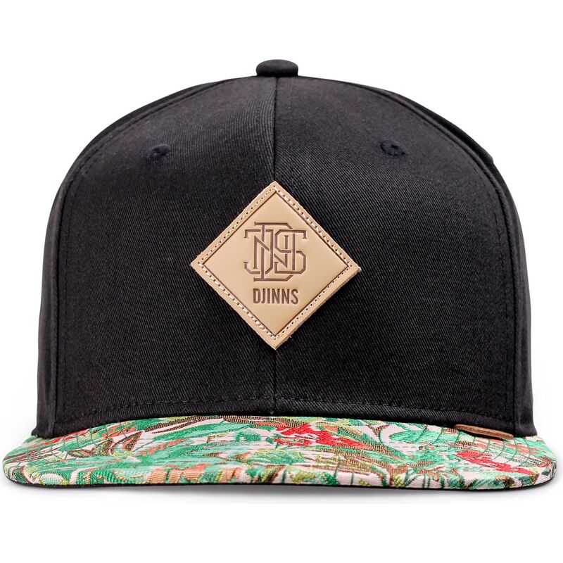 casquette-plate-noire-et-verte-snapback-woven-jungle-rev-djinns