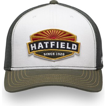 Casquette trucker blanche et verte SEMI SUN Hatfield