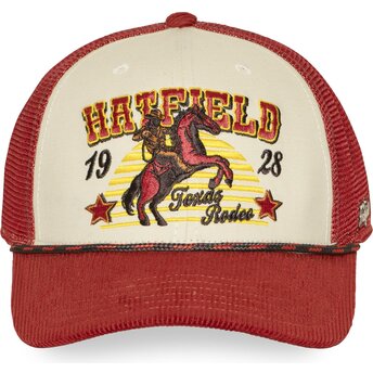Casquette trucker rouge et beige PCS ROD Hatfield