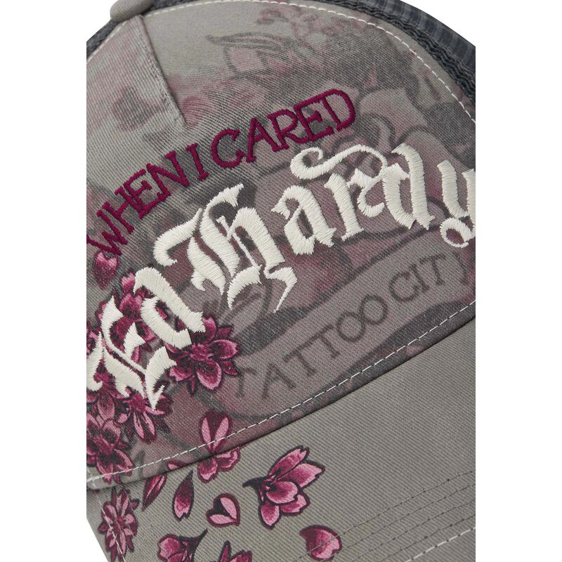 mutzen-gebogen-grau-snapback-floral-tattoo-city-vintage-wash-von-ed-hardy mutzen-gebogen-grau-snapback-floral-tattoo-city-vintage-wash-von-ed-hardy