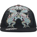 casquette-plate-noire-snapback-battle-dragon-ed-hardy