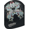 casquette-plate-noire-snapback-battle-dragon-ed-hardy