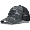 casquette-trucker-grise-flaming-gothic-skull-washed-ed-hardy