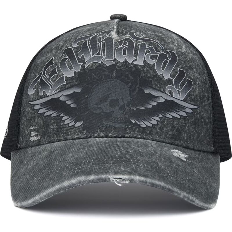mutzen-gebogen-grau-snapback-flaming-gothic-skull-washed-von-ed-hardy mutzen-gebogen-grau-snapback-flaming-gothic-skull-washed-von-ed-hardy