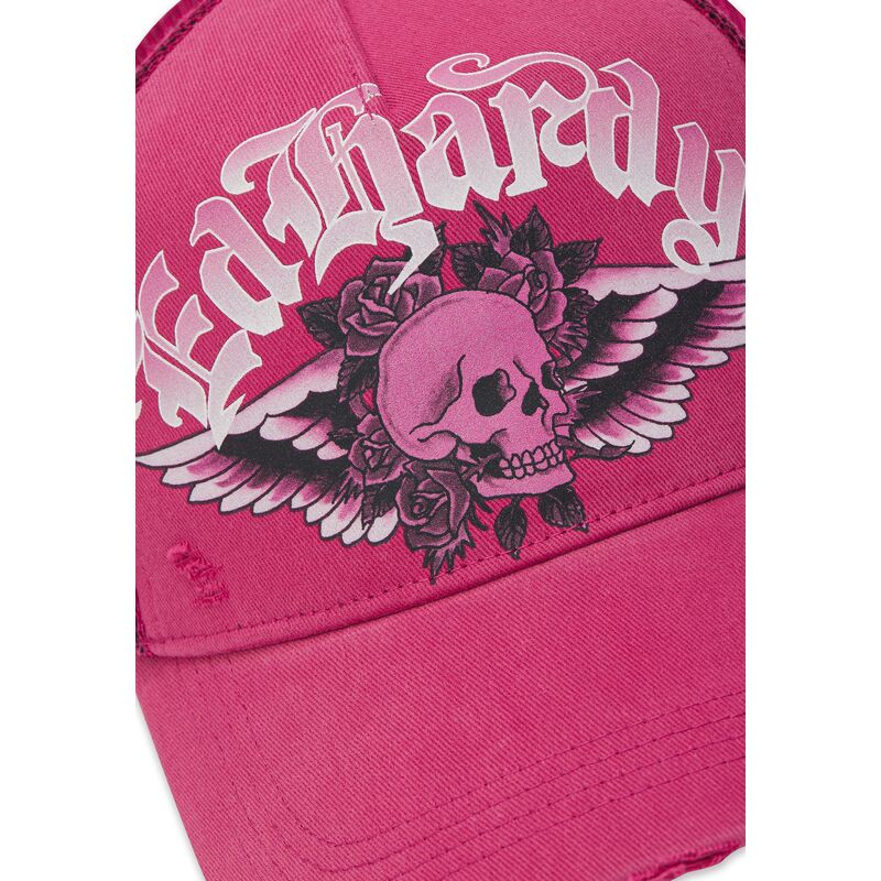 mutzen-gebogen-rosa-snapback-flaming-gothic-skull-washed-von-ed-hardy