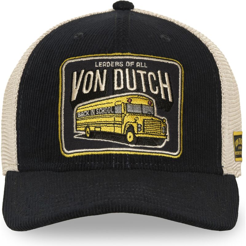 casquette-trucker-bleue-marine-et-beige-sem14-von-dutch
