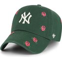 casquette-courbee-verte-ajustable-clean-up-scatter-new-york-yankees-mlb-47-brand