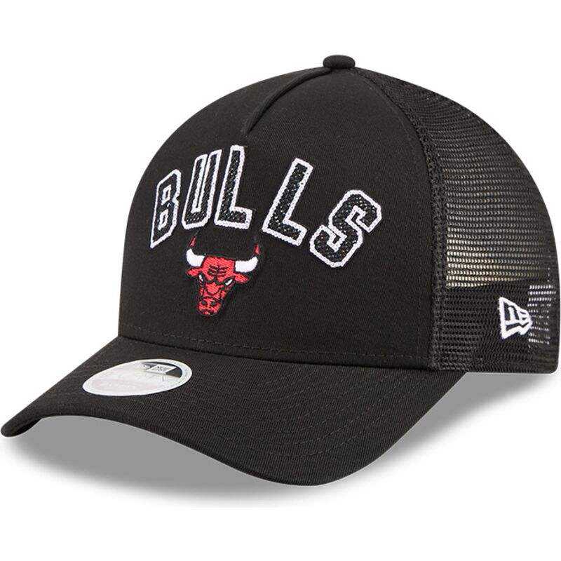 mutzen-gebogen-schwarz-snapback-9forty-m-crown-a-frame-pomp-der-chicago-bulls-nba-von-new-era