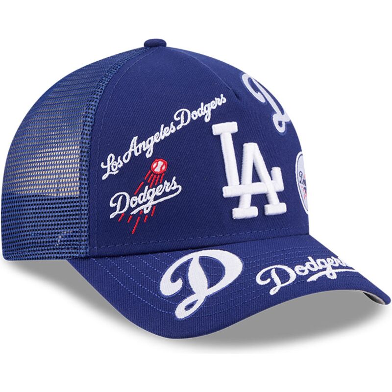 casquette-trucker-bleue-9forty-m-crown-a-frame-all-over-los-angeles-dodgers-mlb-new-era