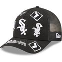 casquette-trucker-noire-9forty-m-crown-a-frame-all-over-chicago-white-sox-mlb-new-era