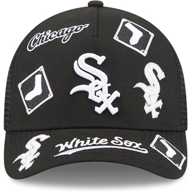 casquette-trucker-noire-9forty-m-crown-a-frame-all-over-chicago-white-sox-mlb-new-era