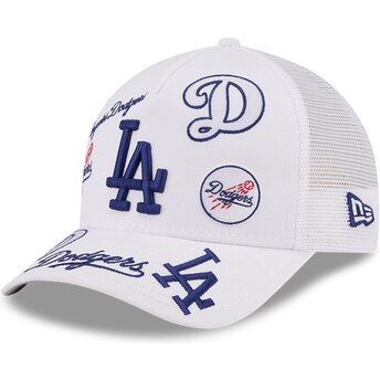 Casquette trucker blanche 9FORTY M-Crown A Frame All Over Los Angeles Dodgers MLB New Era