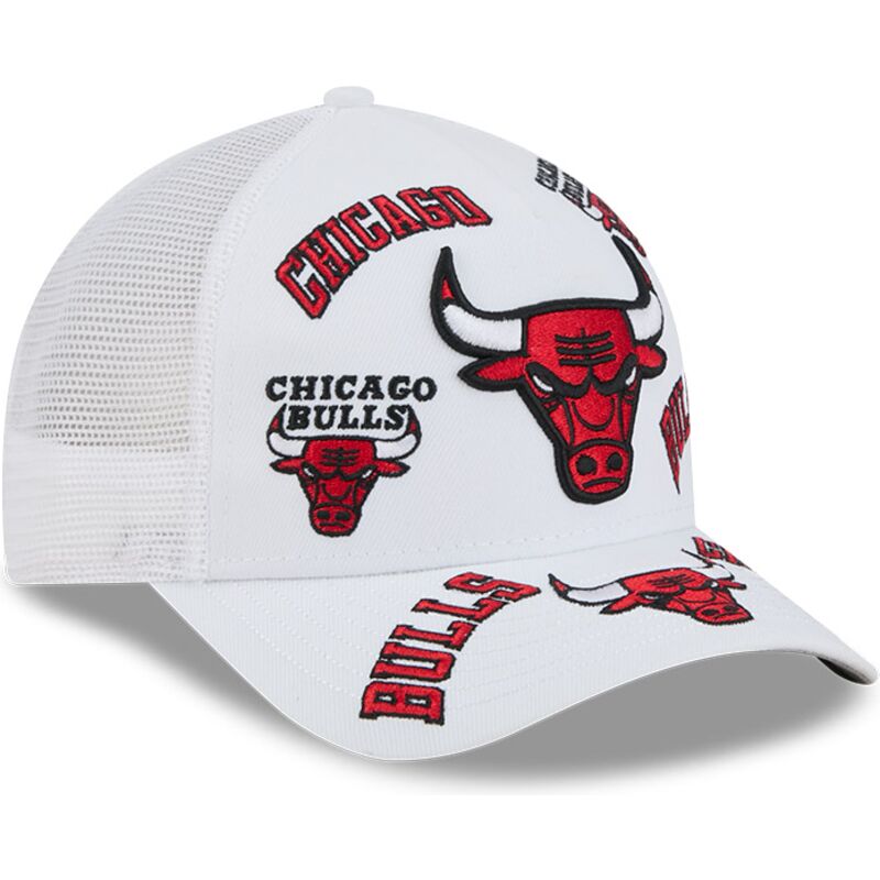 casquette-trucker-blanche-9forty-m-crown-a-frame-all-over-chicago-bulls-nba-new-era