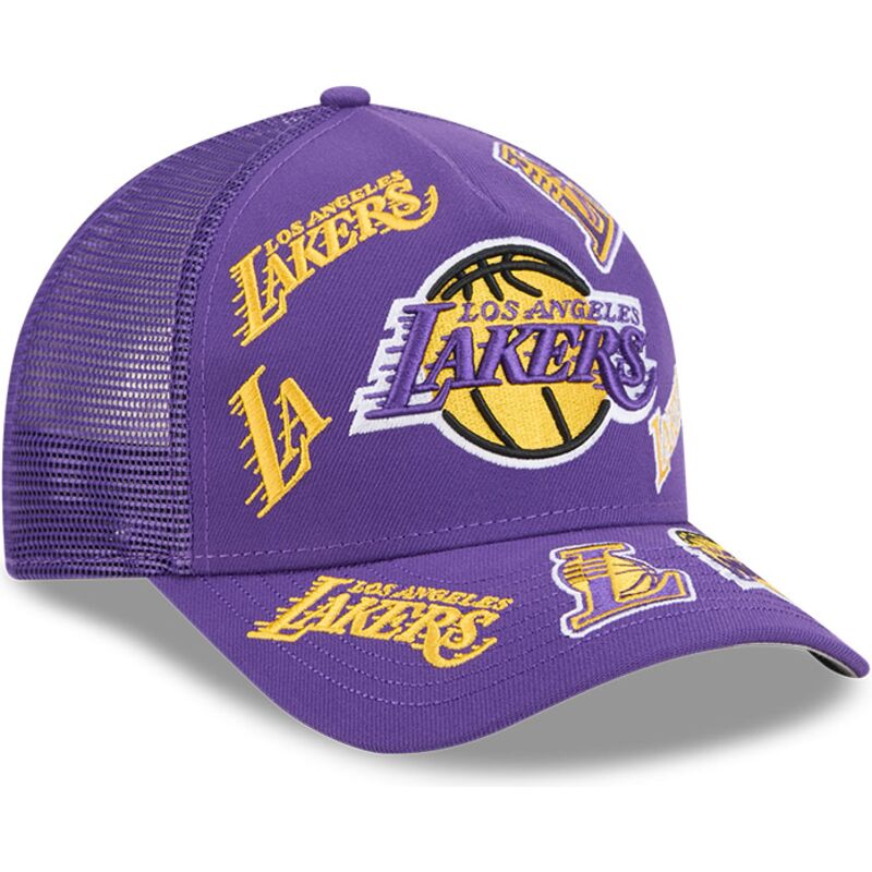 casquette-trucker-violette-9forty-m-crown-a-frame-all-over-los-angeles-lakers-nba-new-era