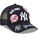 casquette-trucker-bleue-marine-9forty-m-crown-a-frame-all-over-new-york-yankees-mlb-new-era