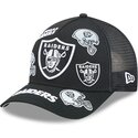 mutzen-gebogen-schwarz-snapback-9forty-m-crown-a-frame-all-over-der-las-vegas-raiders-nfl-von-new-era