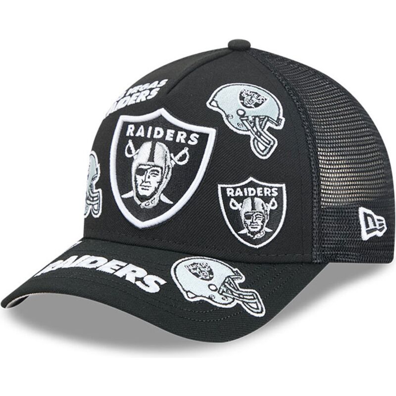 casquette-trucker-noire-9forty-m-crown-a-frame-all-over-las-vegas-raiders-nfl-new-era