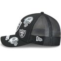 casquette-trucker-noire-9forty-m-crown-a-frame-all-over-las-vegas-raiders-nfl-new-era