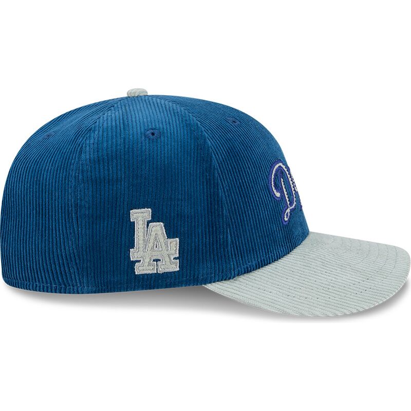 casquette-courbee-bleue-snapback-9fifity-two-tone-cord-los-angeles-dodgers-mlb-new-era