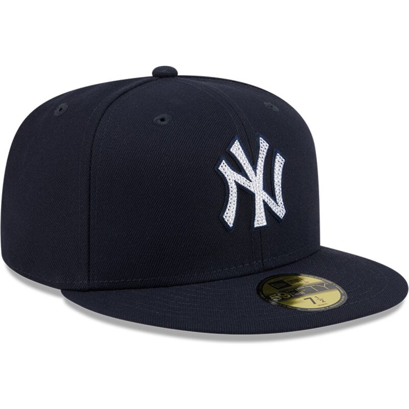 mutzen-flach-marineblau-angepasst-59fifty-rhinestone-badge-der-new-york-yankees-mlb-von-new-era