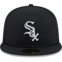 casquette-plate-noire-ajustee-59fifty-rhinestone-badge-chicago-white-sox-mlb-new-era