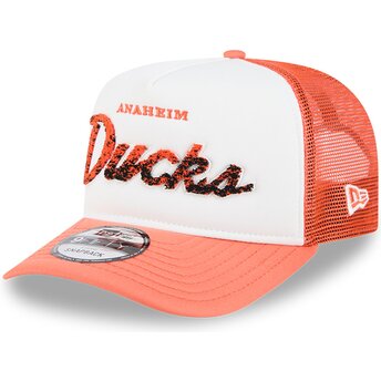 Casquette trucker orange et blanche 9FIFTY A Frame NA Lifestyle F1 Anaheim Ducks NHL New Era