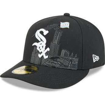 Mützen gebogen schwarz angepasst 59FIFTY Pin NA Lifestyle F1 der Chicago White Sox MLB von New Era
