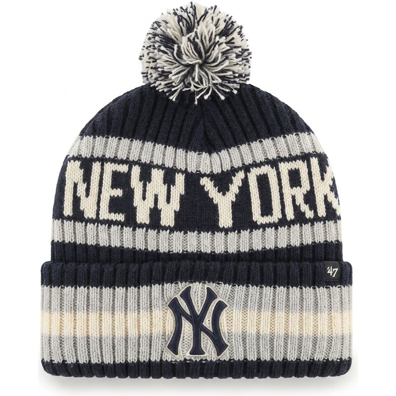 bonnet-avec-pompom-bleu-marine-bering-cuff-knit-new-york-yankees-mlb-47-brand bonnet-avec-pompom-bleu-marine-bering-cuff-knit-new-york-yankees-mlb-47-brand