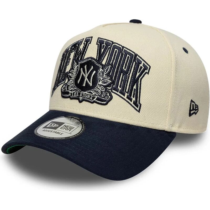 mutzen-gebogen-beige-snapback-e-frame-wordmark-suede-der-new-york-yankees-mlb-von-new-era