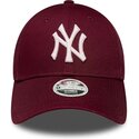 mutzen-gebogen-rot-verstellbares-band-rosa-9forty-metallic-der-new-york-yankees-mlb-von-new-era