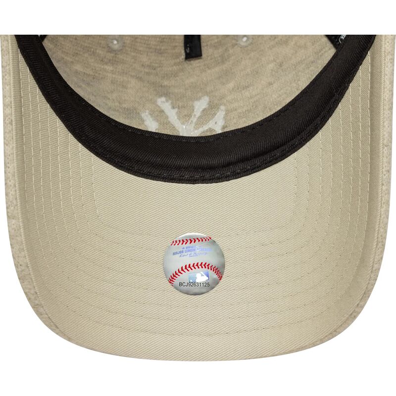 mutzen-gebogen-beige-verstellbares-band-9twenty-a-frame-melton-luxe-der-new-york-yankees-mlb-von-new-era