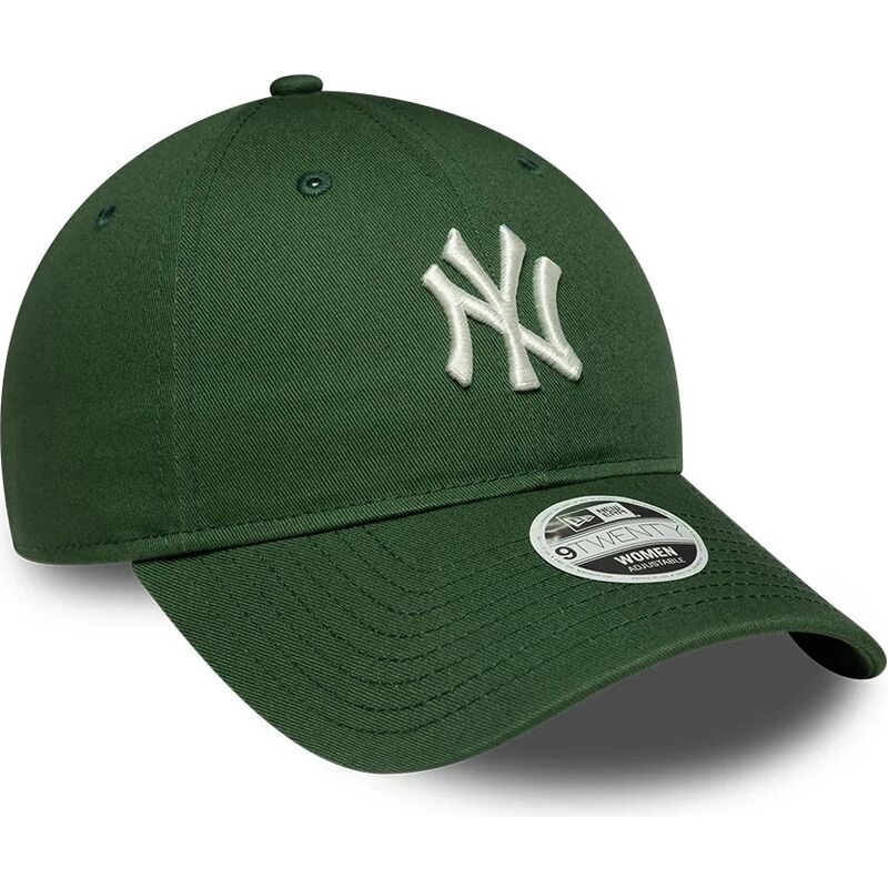 casquette-courbee-verte-ajustable-pour-femme-9twenty-league-essential-midi-new-york-yankees-mlb-new-era