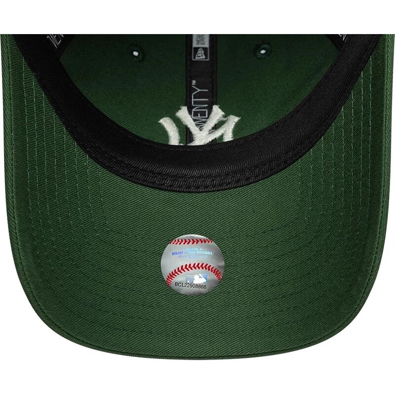 mutzen-gebogen-grun-verstellbares-band-9twenty-league-essential-midi-der-new-york-yankees-mlb-von-new-era