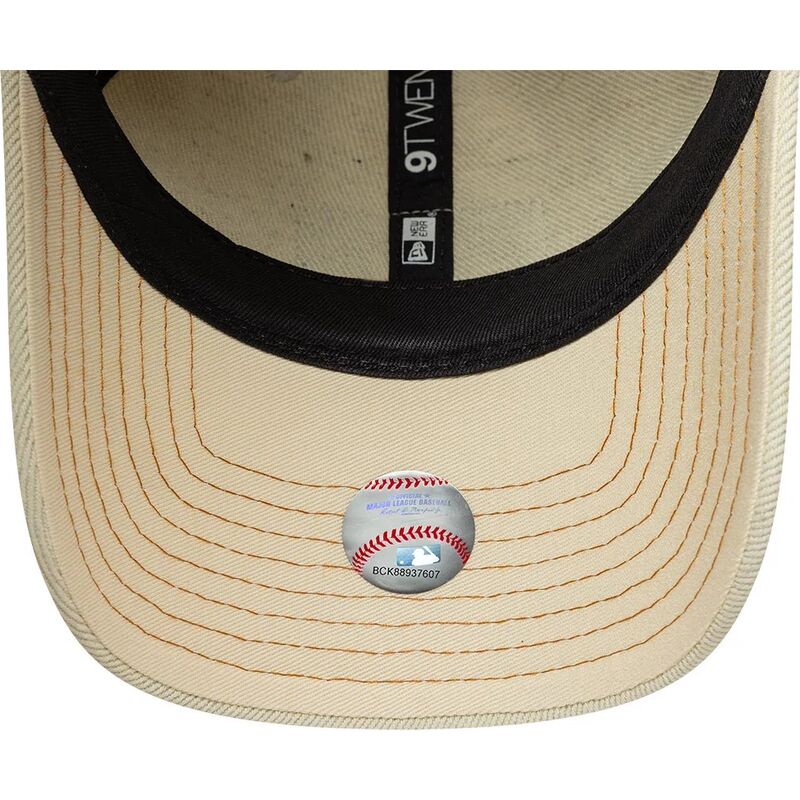 mutzen-gebogen-beige-verstellbares-band-9twenty-denim-der-new-york-yankees-mlb-von-new-era