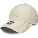 mutzen-gebogen-beige-verstellbares-band-9forty-cord-der-new-york-yankees-mlb-von-new-era