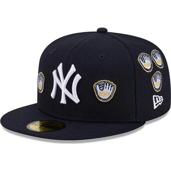 Casquette plate bleue marine ajustée 59FIFTY Spike Lee Gloves New York Yankees MLB New Era