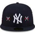 mutzen-flach-marineblau-angepasst-59fifty-spike-lee-crossed-bats-der-new-york-yankees-mlb-von-new-era