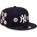 mutzen-flach-marineblau-angepasst-59fifty-spike-lee-patches-der-new-york-yankees-mlb-von-new-era