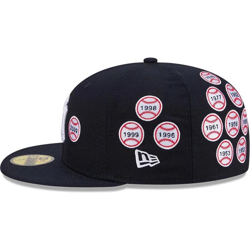 casquette-plate-bleue-marine-ajustee-59fifty-spike-lee-patches-new-york-yankees-mlb-new-era