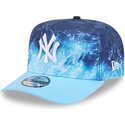 casquette-courbee-bleue-snapback-9fifty-a-frame-deep-water-new-york-yankees-mlb-new-era
