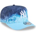 mutzen-gebogen-blau-snapback-9fifty-a-frame-deep-water-der-new-york-yankees-mlb-von-new-era