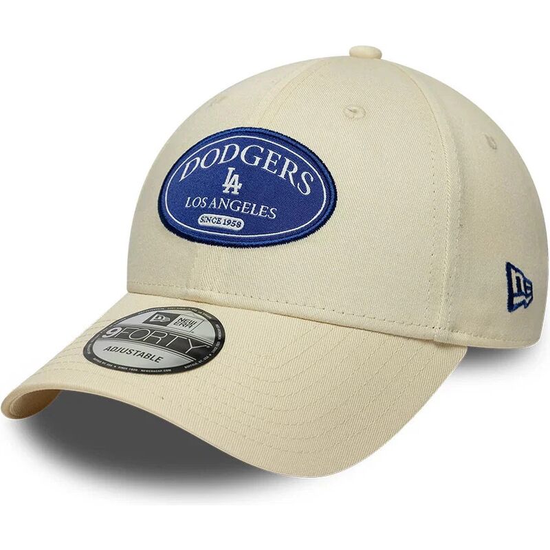 casquette-courbee-creme-ajustable-avec-logo-bleu-9forty-patch-los-angeles-dodgers-mlb-new-era casquette-courbee-creme-ajustable-avec-logo-bleu-9forty-patch-los-angeles-dodgers-mlb-new-era