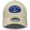 mutzen-gebogen-creme-verstellbares-band-9forty-patch-der-los-angeles-dodgers-mlb-von-new-era