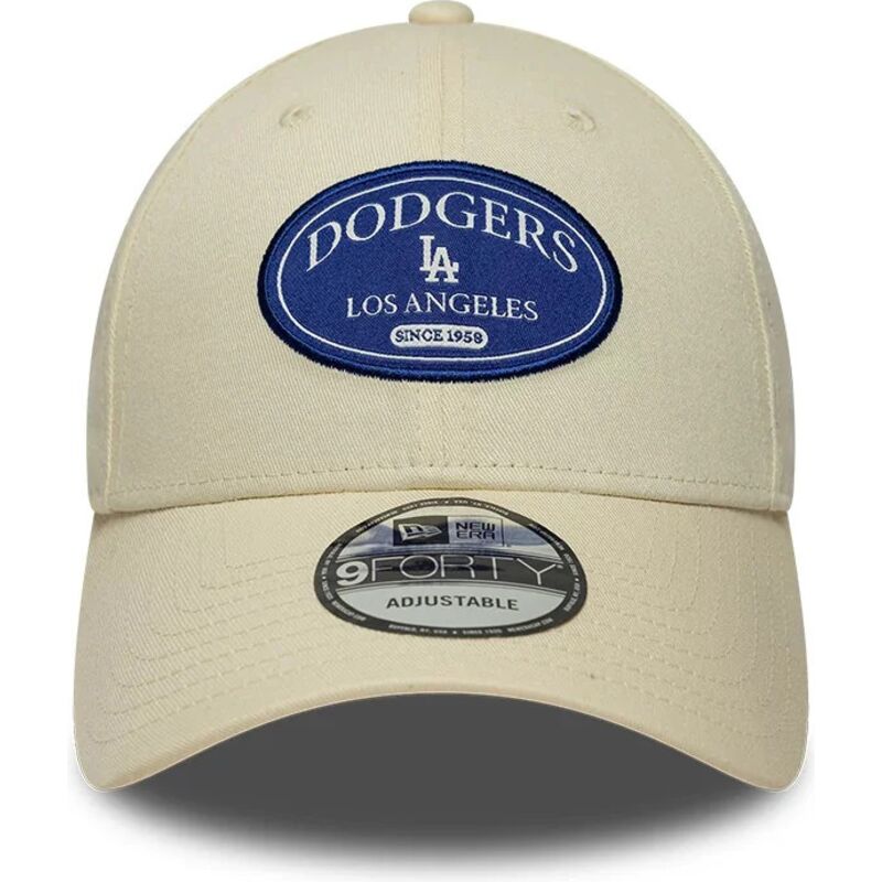 casquette-courbee-creme-ajustable-avec-logo-bleu-9forty-patch-los-angeles-dodgers-mlb-new-era casquette-courbee-creme-ajustable-avec-logo-bleu-9forty-patch-los-angeles-dodgers-mlb-new-era