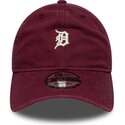 casquette-courbee-grenat-ajustable-9twenty-mini-logo-detroit-tigers-mlb-new-era